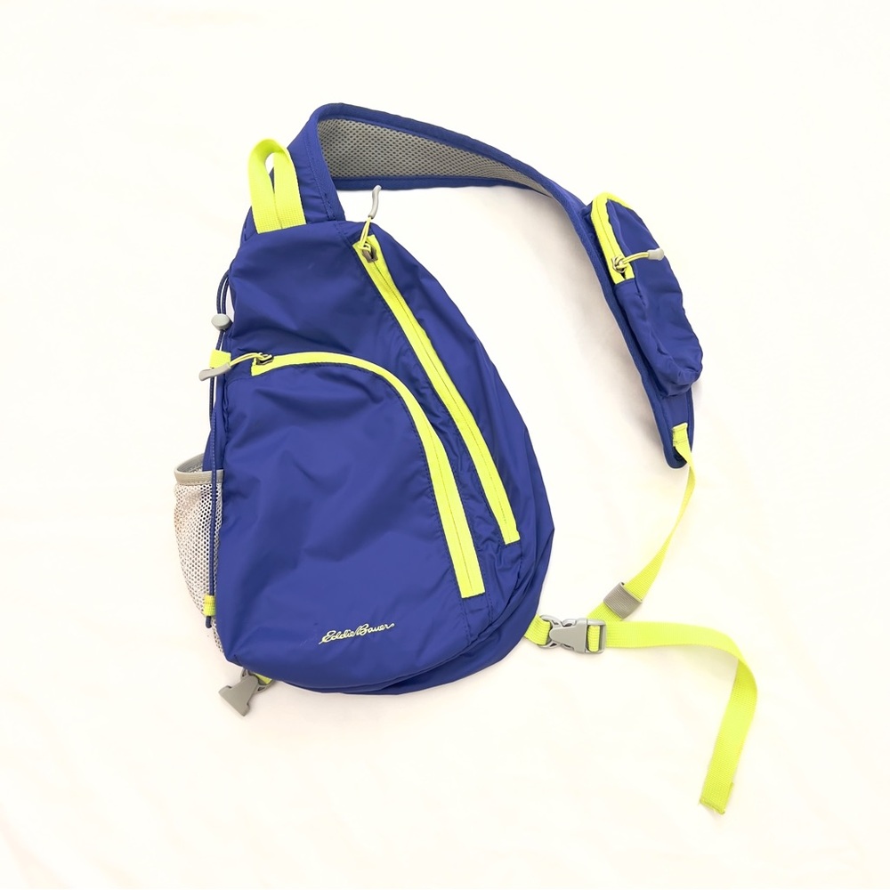 Eddie Bauer Sling Back Blue Yellow Kids Backpack